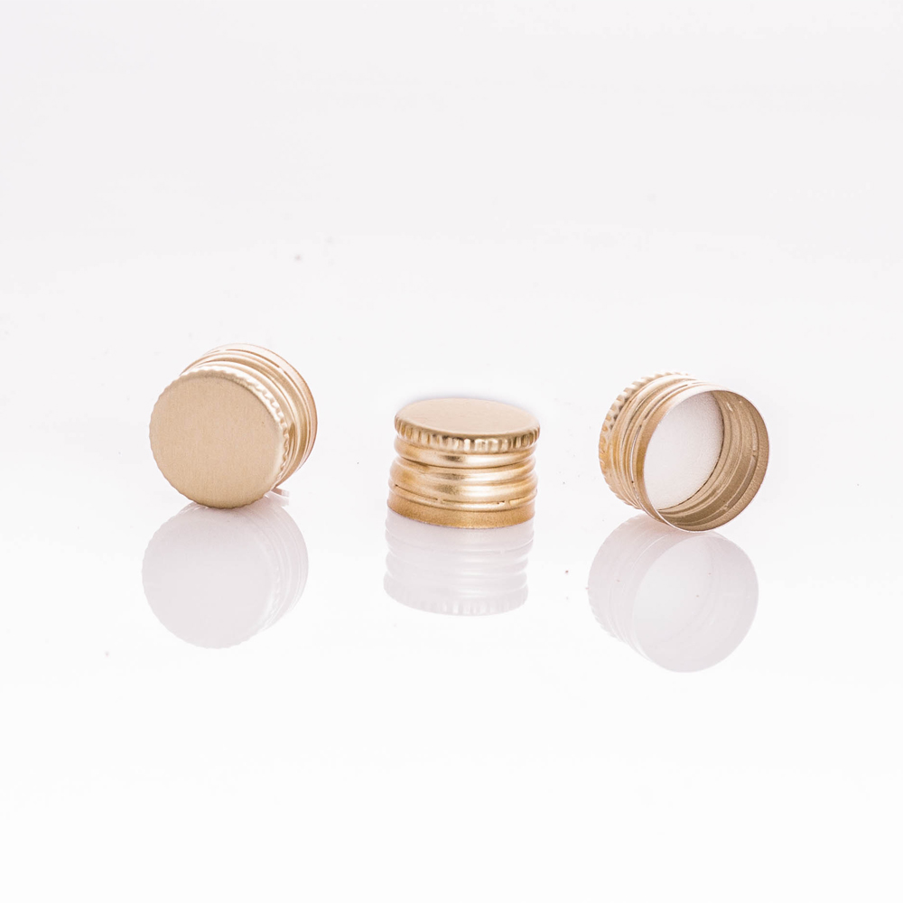 Capac de aluminiu cu filet 18x12 mm auriu