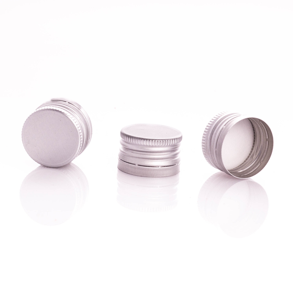 Capac de aluminiu cu filet 28x18 mm argintiu