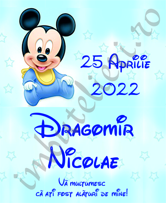 Eticheta autocolanta botez 2