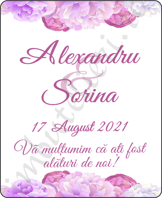 Eticheta autocolanta floral 1