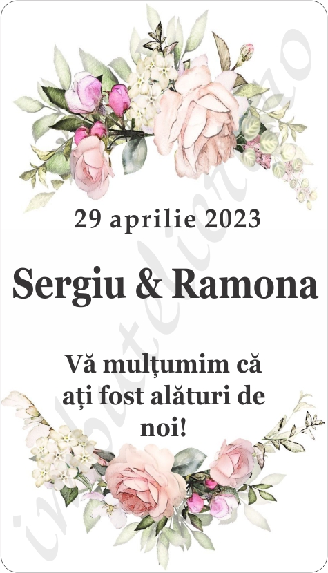 Eticheta autocolanta floral 11