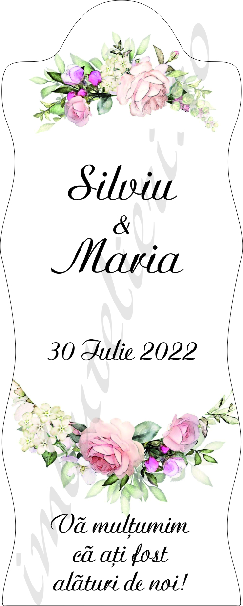 Eticheta autocolanta floral 19