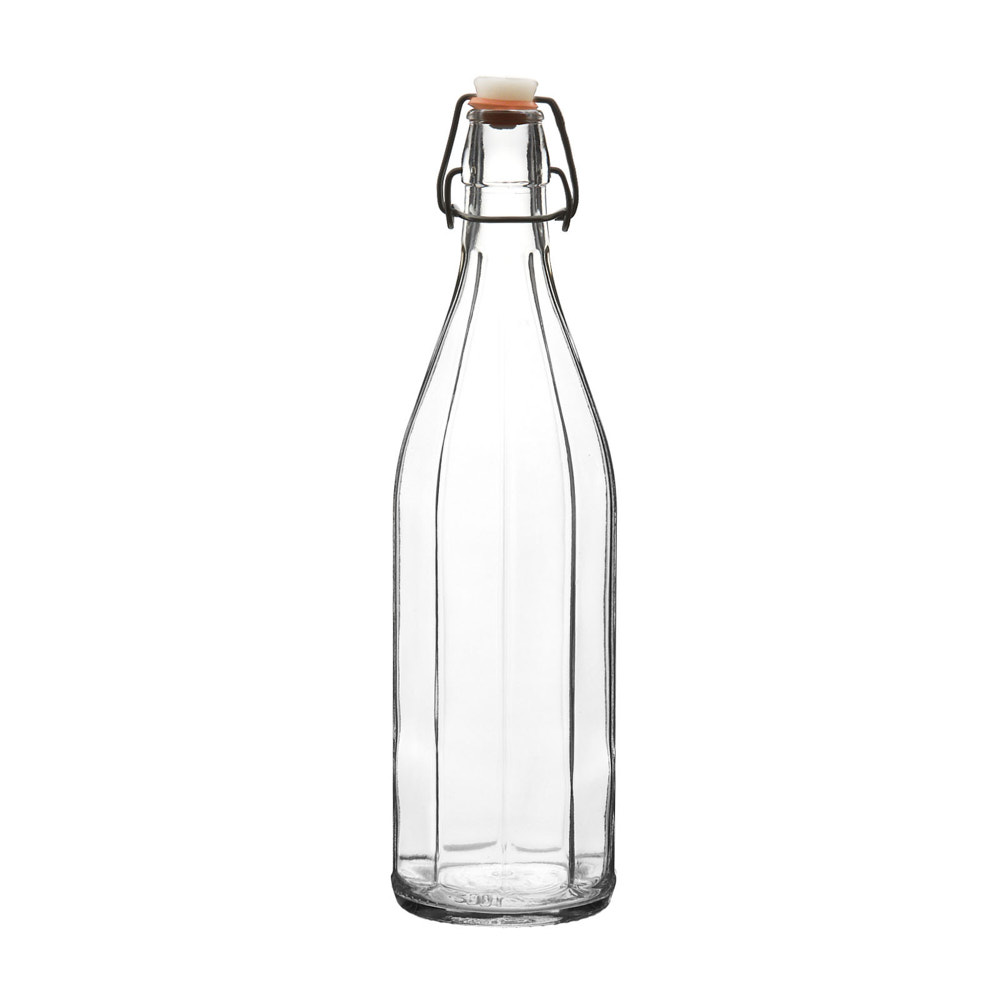 Sticla 1000 ml Costolata cu dop de sarma