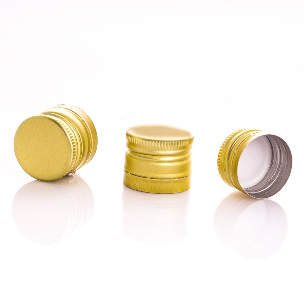 Capac de aluminiu cu filet 30x23 mm auriu