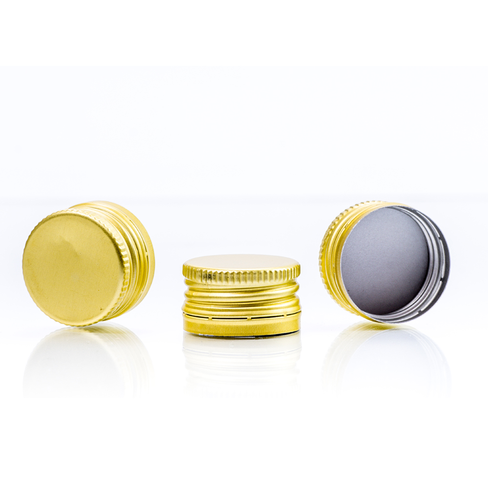 Capac de aluminiu cu filet 31.5x18 mm auriu