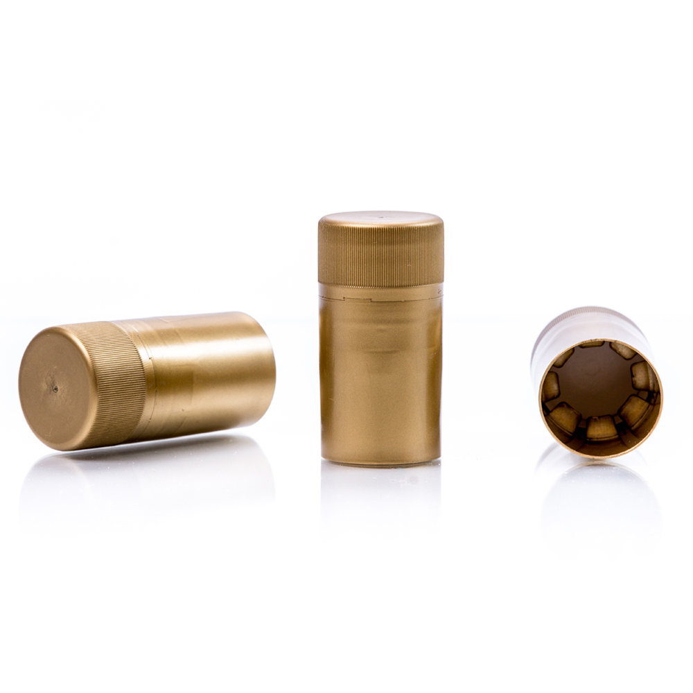 Capac de plastic cu filet 30x60 mm auriu