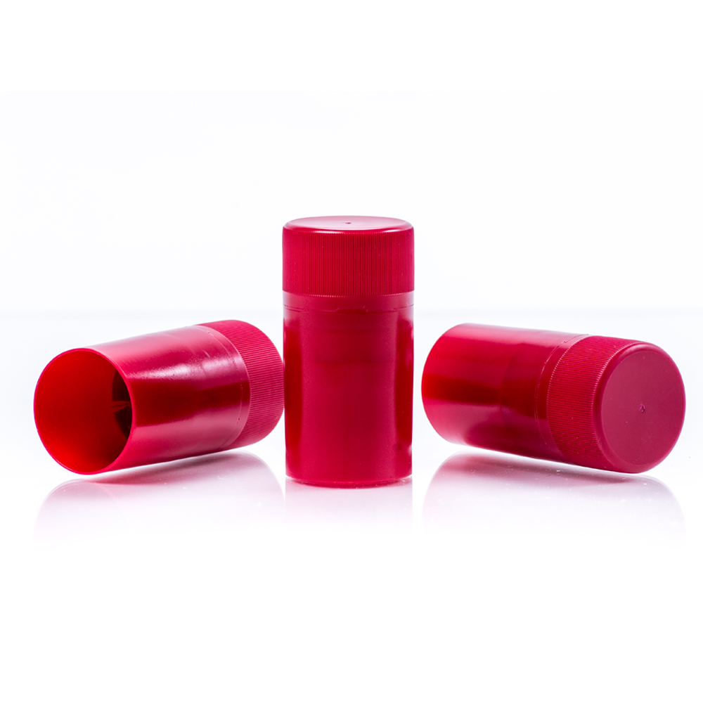 Capac de plastic cu filet 30x60 mm visiniu