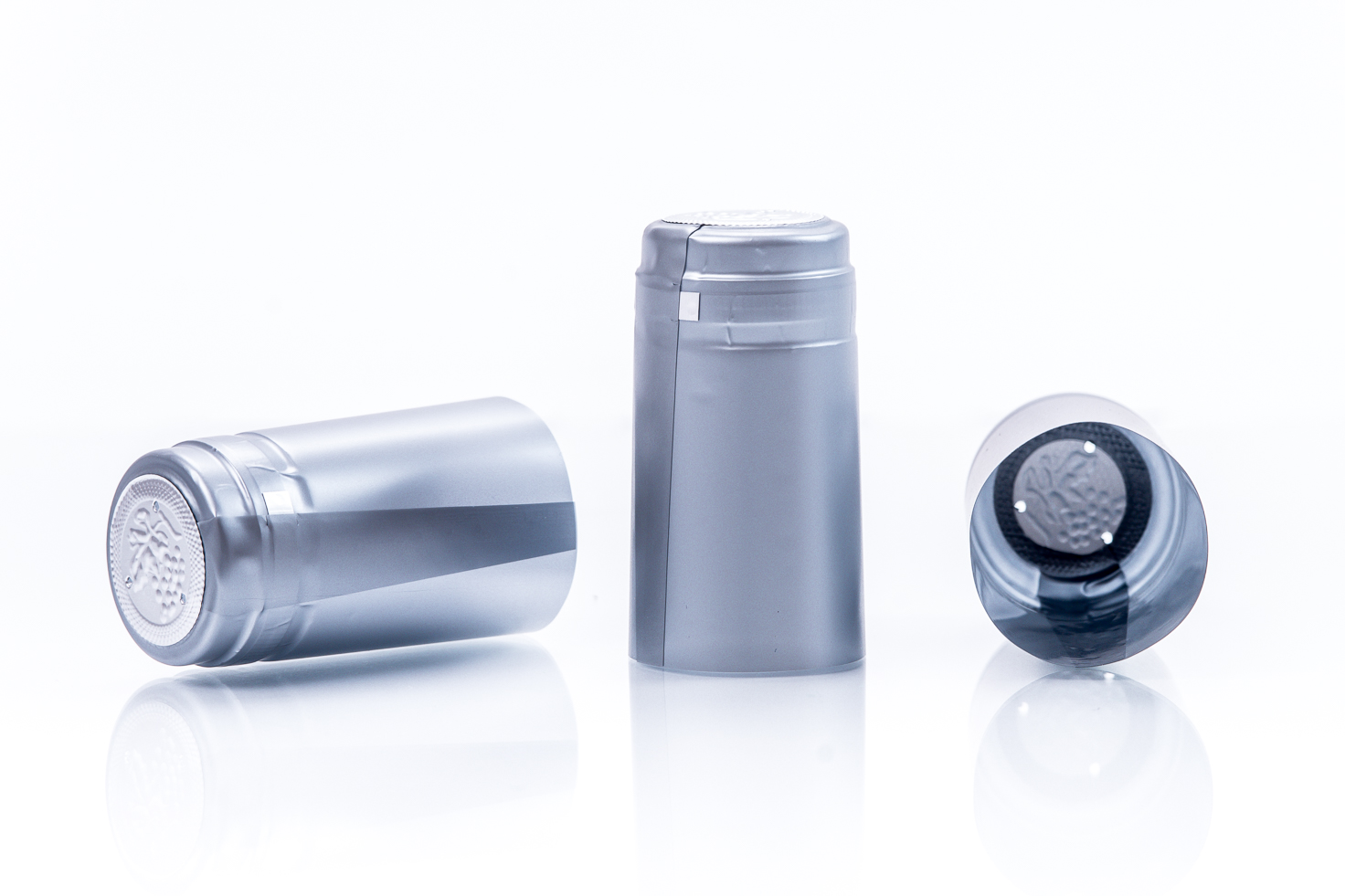 Capison termocontractibil PVC 31x60 mm argintiu