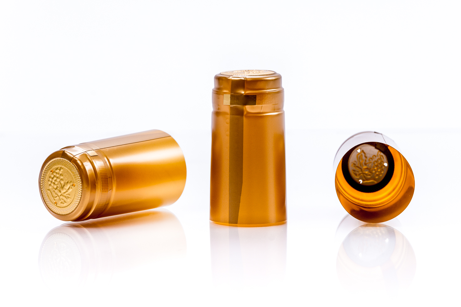 Capison termocontractibil PVC 31x60 mm auriu