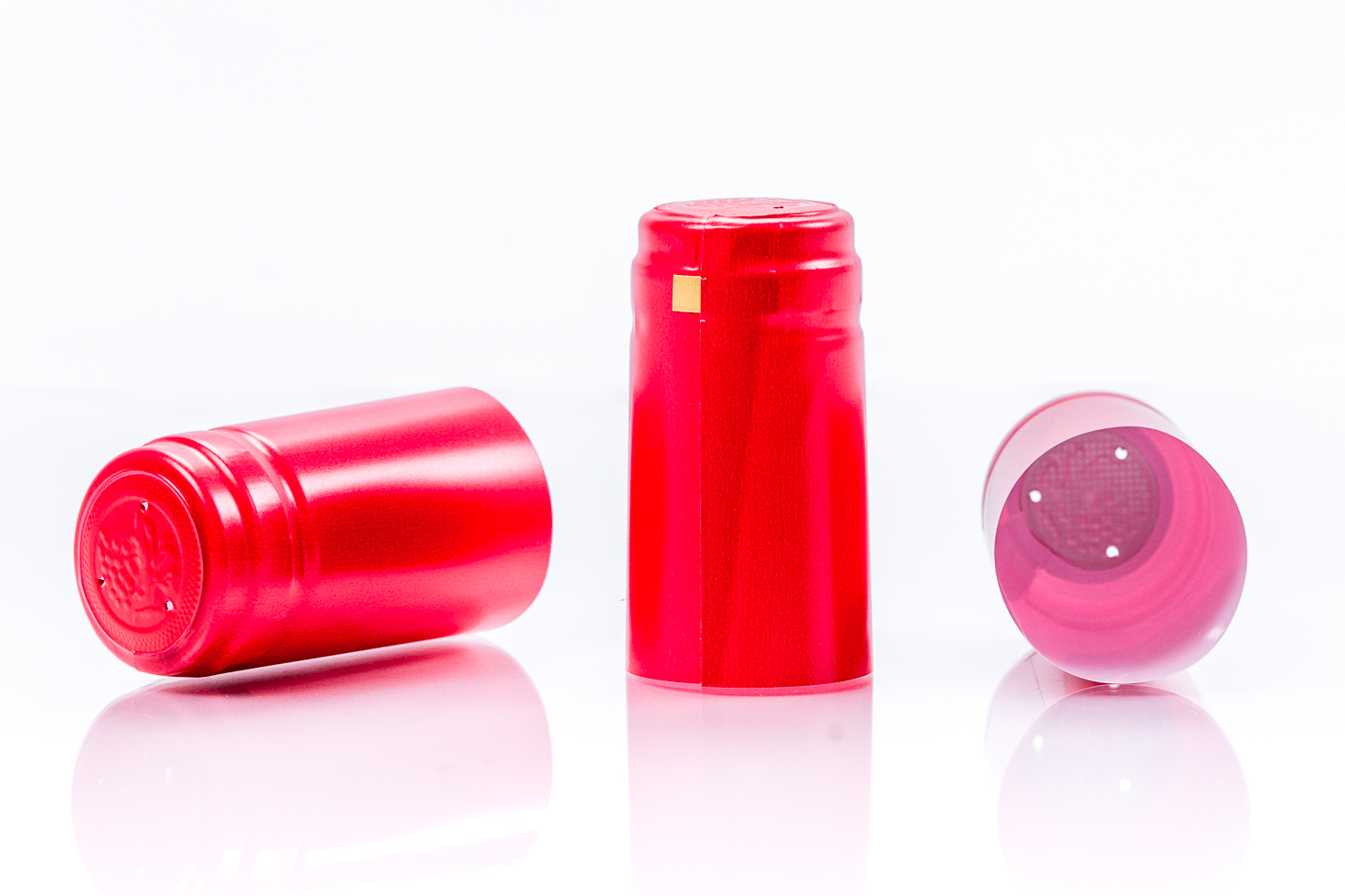 Capison termocontractibil PVC 31x60 mm rosu lucios