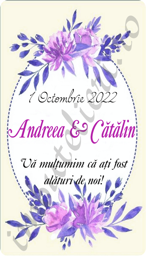 Eticheta autocolanta floral 10