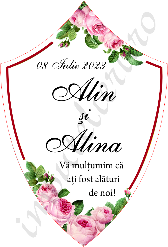 Eticheta autocolanta floral 12