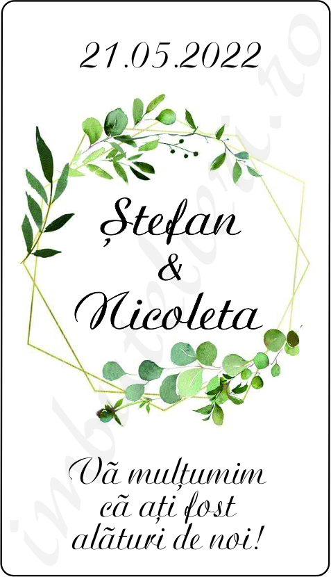 Eticheta autocolanta floral 14