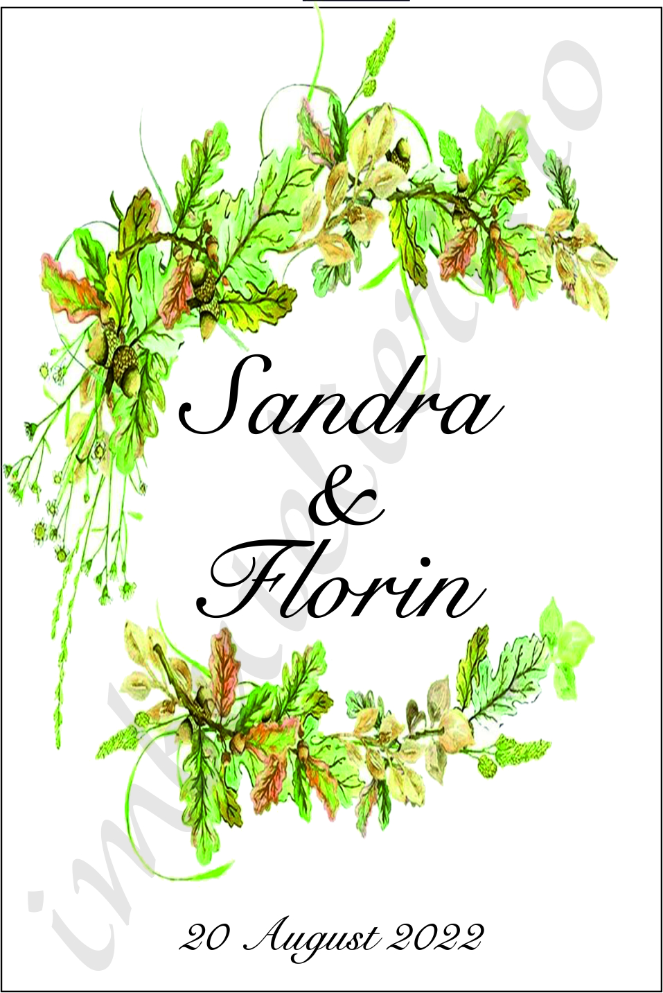 Eticheta autocolanta floral 17