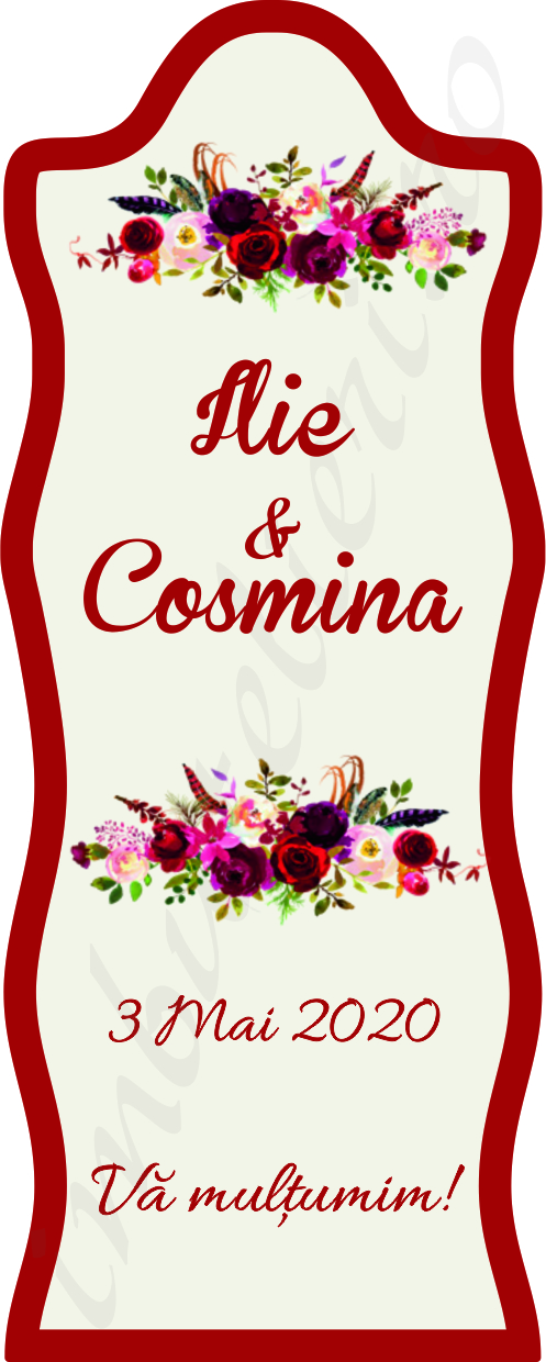 Eticheta autocolanta floral 21