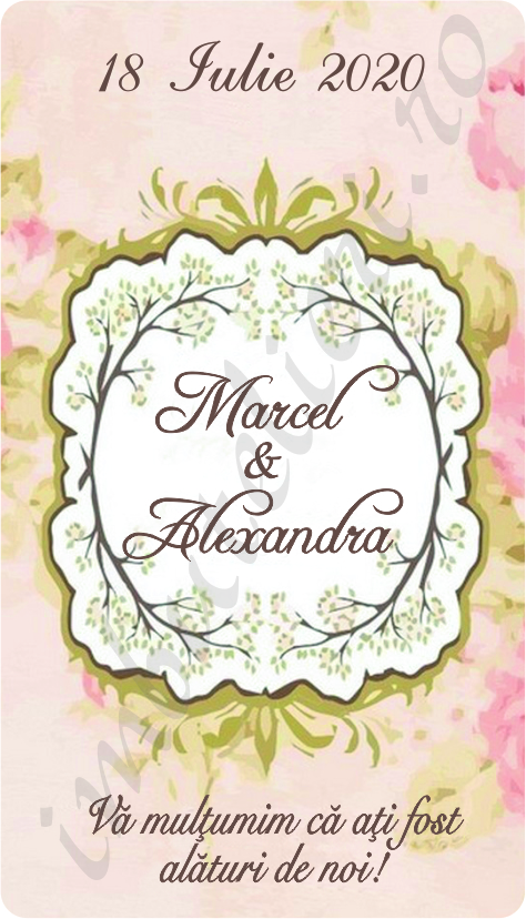 Eticheta autocolanta floral 27