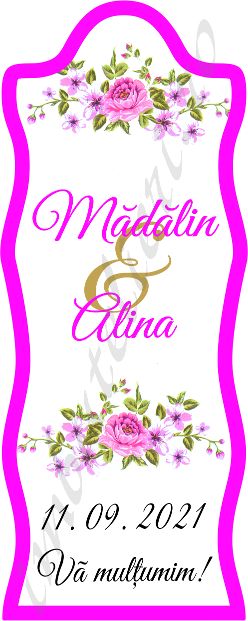 Eticheta autocolanta floral 4