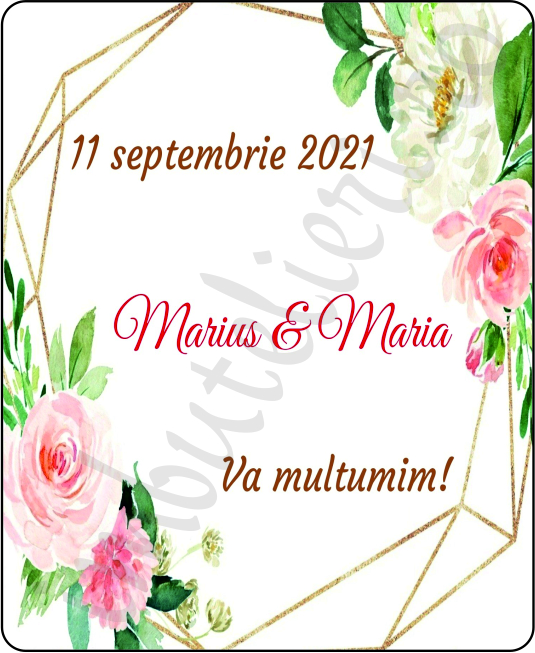 Eticheta autocolanta floral 5