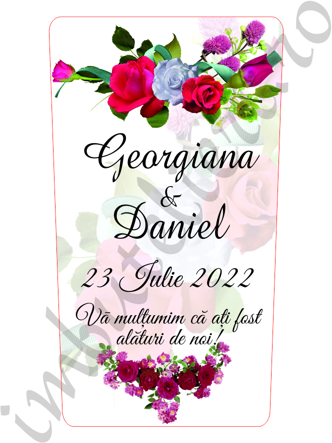 Eticheta autocolanta floral 8