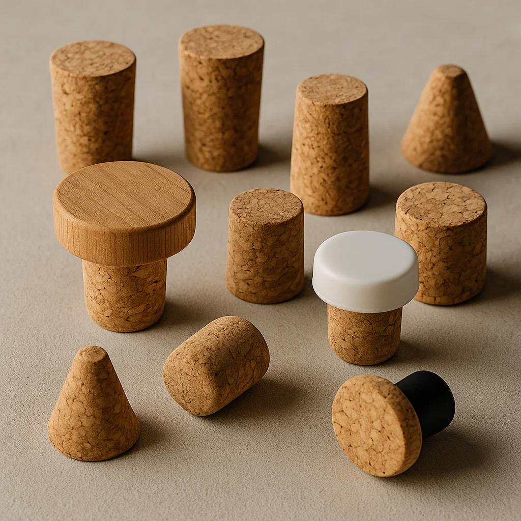 Dopuri din plută naturale și aglomerate – conice, cilindrice și tip T/Ciupercă